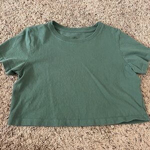 Urban teal crop tshirt